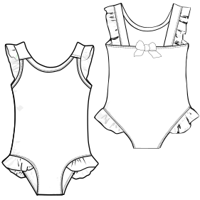 Patron ropa, Fashion sewing pattern, molde confeccion, patronesymoldes.com Swimsuit 7395 GIRLS Accessories